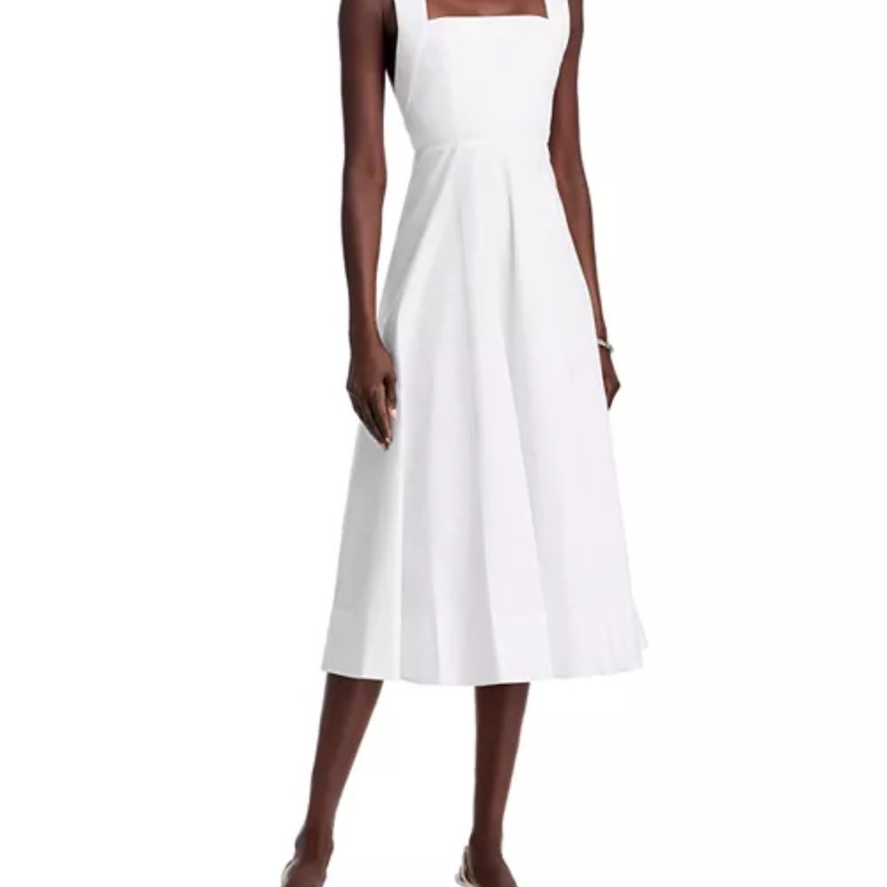 Staud white Teresa midi dress